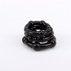 LoveToy Lot de 3 cockrings Mini Noir